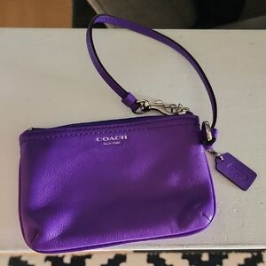 Coach Vibrant Purple Wristlet NWOT